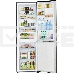 Холодильник Hitachi R-BG410PUC6X GBK черный двухкамерный 215/105л морозилка снизу, No Frost, фото3