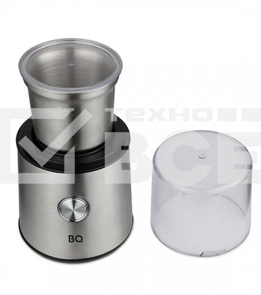 Кофемолка BQ CG1003, 200 Вт, 85 г максимальная загрузка, стальной/черный
