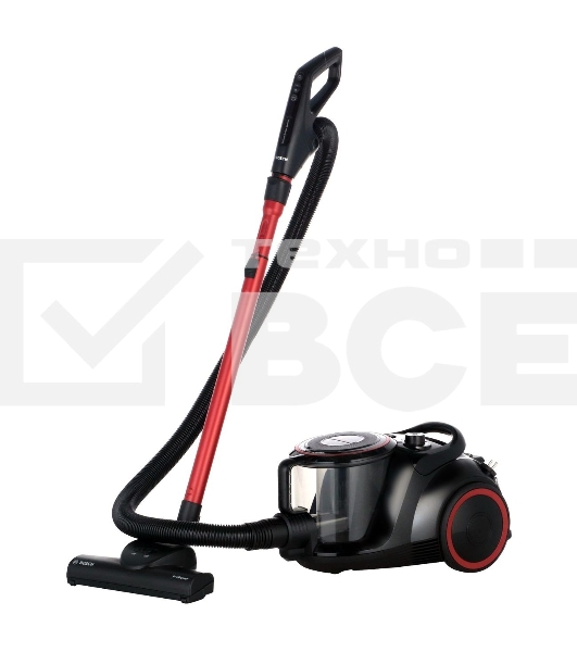 Пылесос Bosch BGS41POW1 черный/красный, 700 Вт, уборка сухая, пылесборник контейнер, 2.4 л