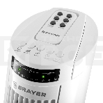Колонный вентилятор BRAYER BR4958WH, механ.упр.,пульт ДУ,вращение90°,мощ-ть50Вт,защита от перегрева, фото6