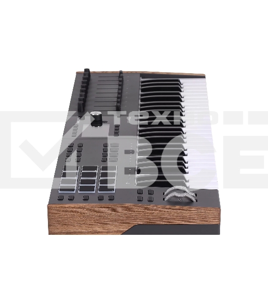Клавиатура MIDI [231622] Arturia [KeyLAB 49 MK3 Black] 49 клавиш, полувзвешенная механика, дисплей, 12 пэдов, 9 фейдеров, 9 поворотных регуляторов, 3 входа для подключения педалей, MIDI in/out, USB-C