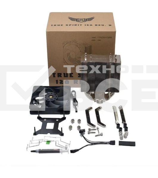 Устройство охлаждения(кулер) Thermalright True Spirit 120 Rev.B Soc-AM5/AM4/1151/1200/2066/2011/1700 4-pin 29.6dB Al+Cu 585gr Ret (TRUE-SPIRIT-120-B)