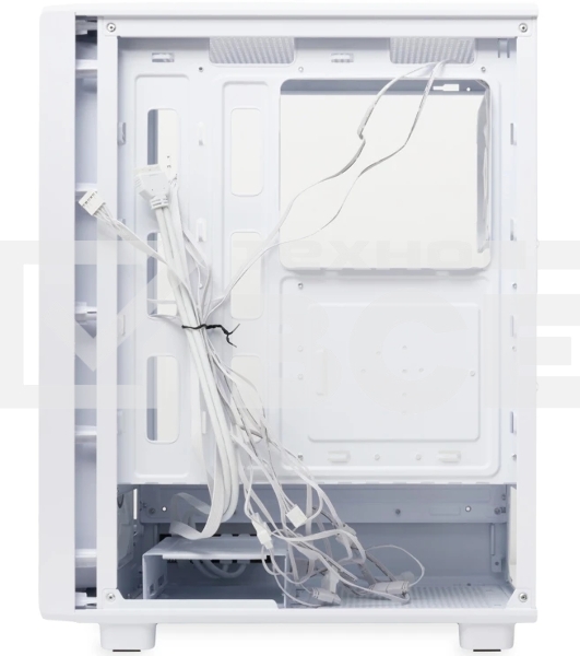 Компьютерный корпус HSPD M510, Mesh Mid Tower, белый, TG, 0.5 SPCC, 4x120мм ARGb ATX, mATX, mITX 180/280/160мм 1x2.5