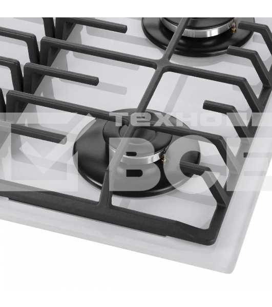 Газовая варочная панель Maunfeld EGHG.64.6CW/G, 4 конфорки, закаленное стекло, белый