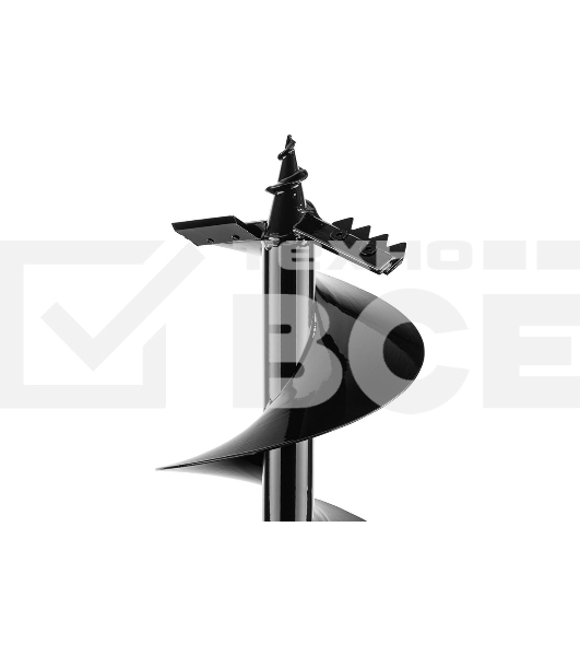 Шнек для грунта Denzel ER-150, диаметр 150 мм, длина 800 мм, соединение 20 мм, съемный нож