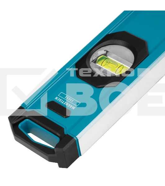 Уровень Gross 33652 алюминиевый, магнит., фрезерованный, 3 глазка, 0,5 мм/м, 800 мм