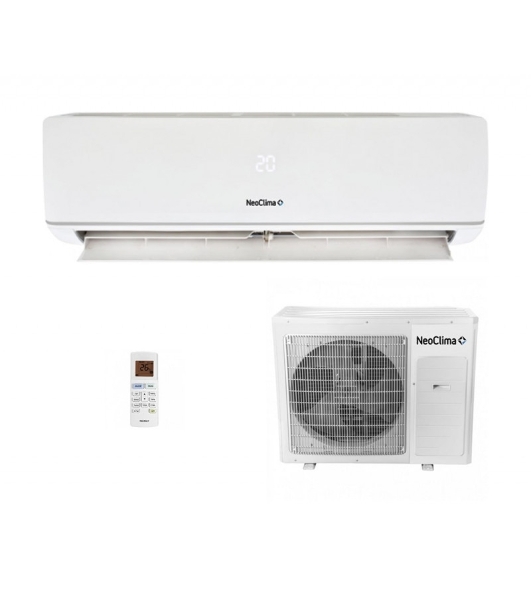 Кондиционер сплит-система Neoclima NS/NU-HAX12R 12000 BTU, 35 м², 33/42 дБ, охлаждение, обогрев, осушение, белый