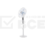 Вентилятор напольный DUX 60-0213 белый/синий 60 Вт, 5 лопастей, подставка круглая, д/у управление, фото2