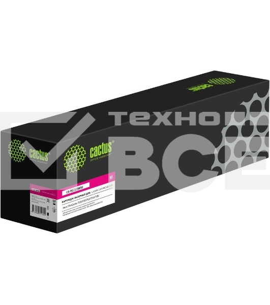 Картридж лазерный Cactus CS-WC7525MRU 006R01519 пурпурный (15000стр.) для Xerox WorkCentre 7525/7530/7535/7545/7556