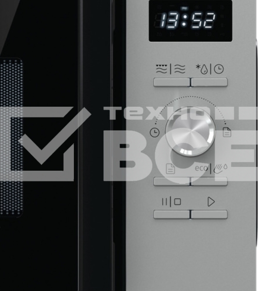 Микроволновая печь Gorenje MO20A4XH нержавеющая сталь/чёрный, 20 л, 800 Вт, переключатели - кнопки/поворотный механизм