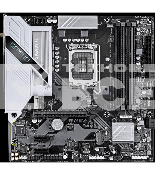 Материнская плата Gigabyte B760M GAMING PLUS WIFI DDR4, LGA1700, Intel B760, 4xDDR4, 4xSATA, 2xM.2, 1xPCIe 4.0 x16, 2xPCIe 3.0 x1, 1xDP, 1xHDMI, 1x1Gb LAN, Wi-Fi 6, Bluetooth 5.3, 3xUSB-A 5Gbps, 6xUSB-A 2.0, 1xUSB-C 5Gbps, 3x3.5 мм, 7.1, mATX