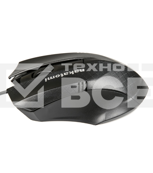 Мышь проводная Nakatomi MON-04U черный, 800 dpi, USB, кнопки - 3