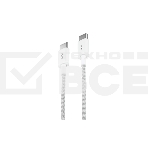 Кабель OLMIO SIMPLE, Type-C - Type-C, 60W 3A, 1.2м, тканевая оплетка, белый, фото4