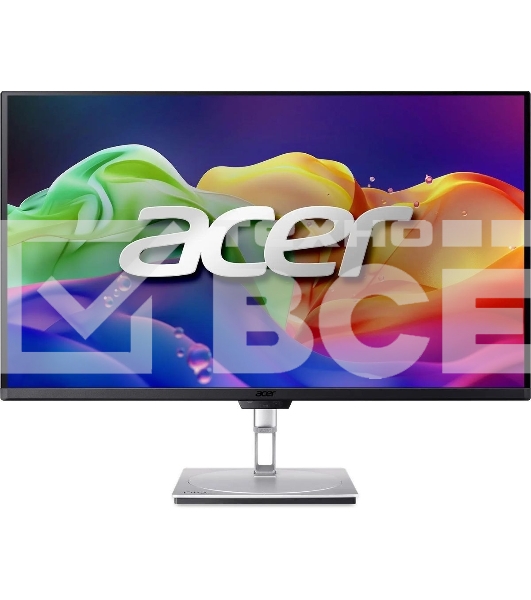 Монитор 31.5' Acer ProCreator PE320QKXsmiiphuzx QD OLED 3840x2160, 240 Гц, 0.01 мс, 16:9, 250 кд/м², 2xHDMI 2.1, DP 2.1, USB-C (90 Вт PD), USB Hub (2x USB-A), 3.5 Jack, динамики (2x5 Вт), HDR10+, FreeSync Premium Pro, серебристо-черный