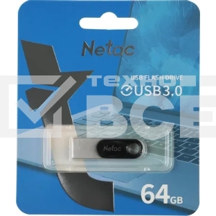 Флешка USB Netac U278 (NT03U278N-128G-32PN), 128Gb, USB 3.0, R/W 110/45, серебристый/черный