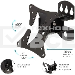 Кронштейн ARM Media LCD-101 для LCD/LED ТВ 10'-26', настенный, 2 степени свободы, VESA 50/75/100, max 30 кг черный, фото7