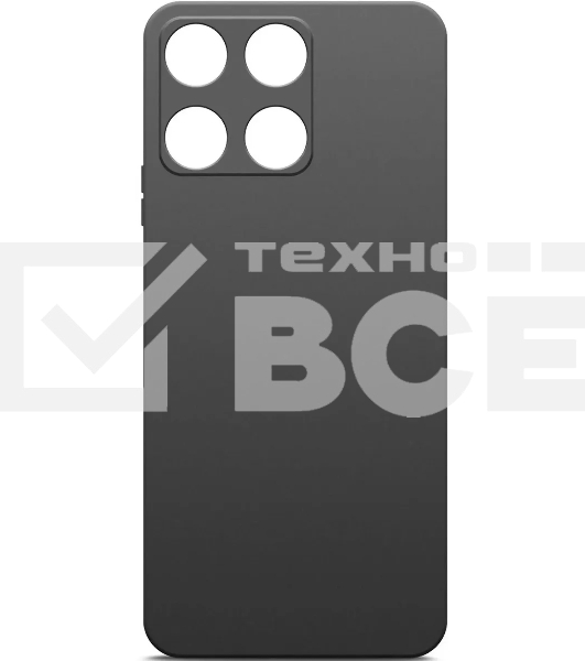 Чехол (клип-кейс) BoraSCO для Honor X6a Silicone Case черный (72478)
