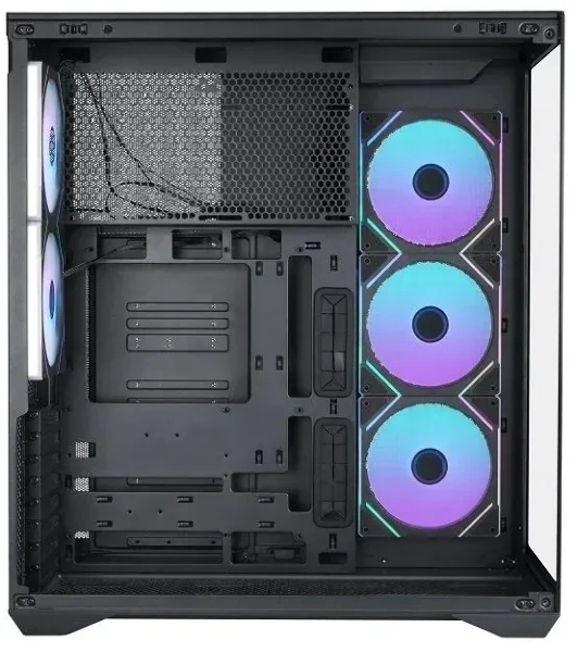 Корпус ATX Eurocase M4801 black, без БП, закаленное стекло 2 стороны