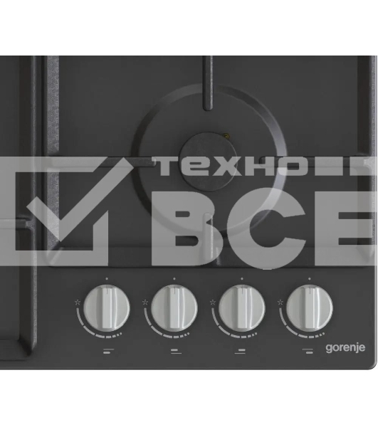 Газовая варочная панель Gorenje G641EXB, 4 конфорки, металл, черный