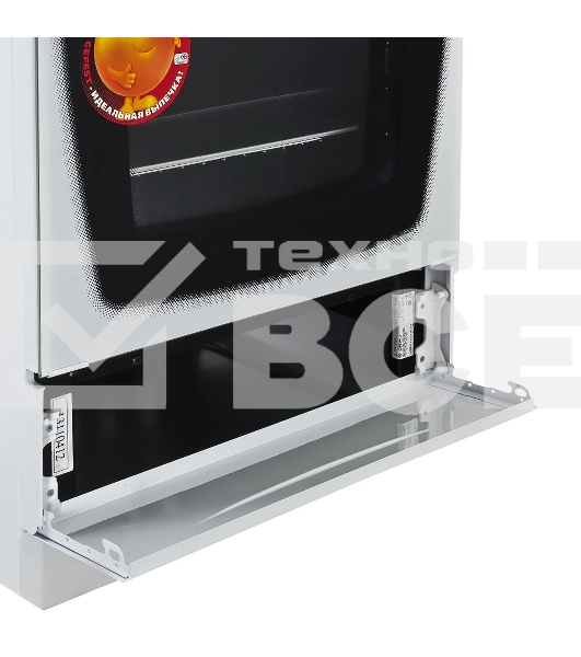 Плита газовая Gefest ПГ 1200 С7 К8 белый, конфорок 4 шт, духовка 63 л, 60 см x 85 см x 60 см