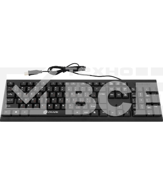 Комплект клавиатура+мышь Oklick 620M проводной, USB, 1200 DPI, чёрный
