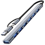 USB-концентратор Digma DHUB-7USB-AC-2.0, USB-C + USB-A, USB 2.0 7 портов, USB, фото 1