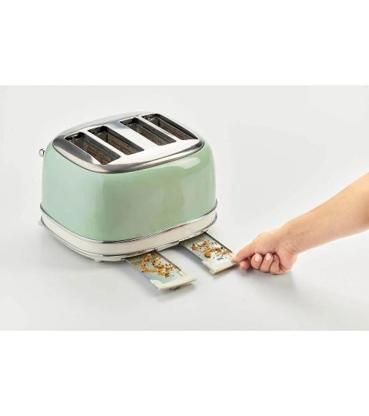 Тостер Ariete 00C015604AR0 зеленый, 1600 Вт, 4 слота