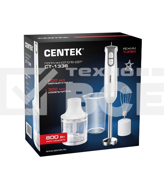 Блендер Centek CT-1336 белый/серый