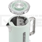 Чайник электрический Hyundai HYK-S9999 1.7л. 2200Вт светло-зеленый/серебристый корпус: металл, фото4