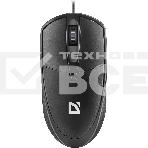 Мышь проводная Defender Trace MB-989 черный, 1000 dpi, USB, кнопки - 3, фото 1