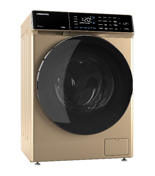 Стиральная машина HIBERG i-DDQ9 - 712 G золотистый, загр. фронтальная макс.: 7 кг 1200 об/мин класс: А+++
