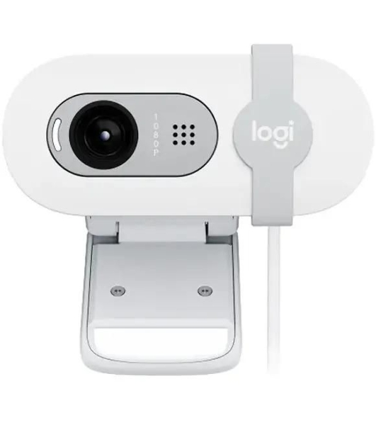 Веб-камера Logitech HD Webcam Brio 100 белый 2Mpix (1920x1080) USB-A с микрофоном (960-001618)