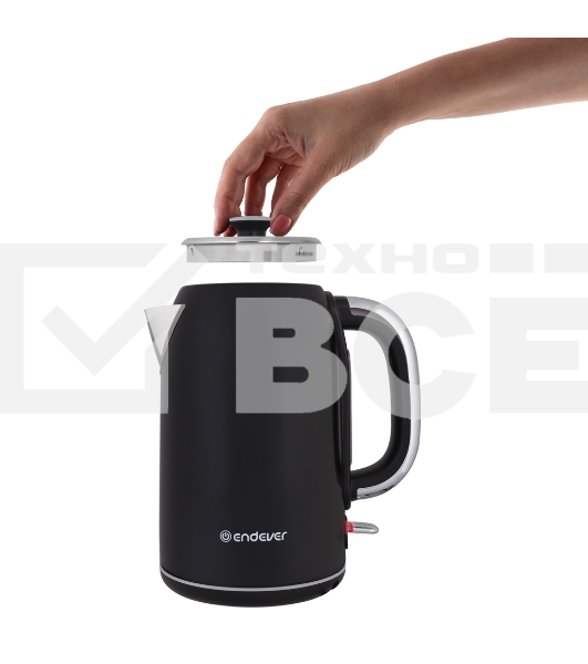 Чайник электрический Endever Skyline KR-256S 2200Вт, 1.7 л, черный, 6 шт/уп