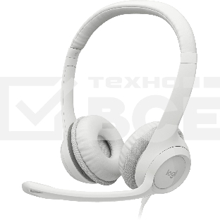 Наушники с микрофоном Logitech H390 белый 1.9м накладные USB оголовье (981-001288)