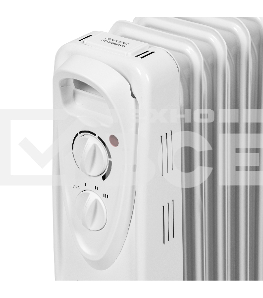 Масляный обогреватель AC ELECTRIC AOH/BM-11BW 2200 (11 секций) белый, 2200 Вт, 27 м2, термостат