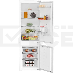 Встраиваемый холодильник Hotpoint HBH 18 белый двухкамерный 193/69л морозилка снизу