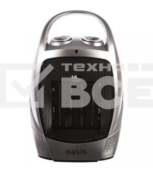 Тепловентилятор Oasis KS-15 серый, 1500 Вт, 20 м2