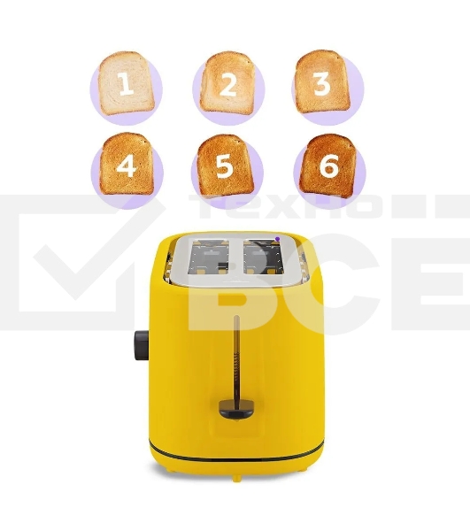 Тостер Kitfort КТ-4093-1 870Вт желтый
