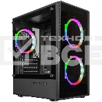 Компьютерный корпус Ginzzu CL406 mATX FAN 3*12 FRGb (12RR4), фото 1