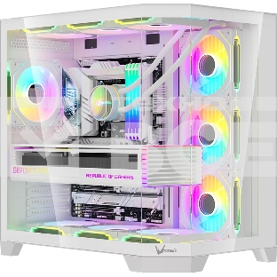 Компьютерный корпус AeroCool / Formula V Line Crystal Z6 White, ATX, Left & Front & Bevel side Tempered Glass, TYPE-C*1, USB3.0*2