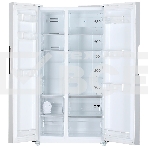 Холодильник Maunfeld MFF177NFW белый глянец двухкамерный 263/170л морозилка сбоку, No Frost, Side by Side, фото4