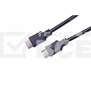 Кабель HDMI C-HM-HM-5M Wize, 5 м, v.2.0, 19M/19M, позол.разъемы, экран, черный, пакет