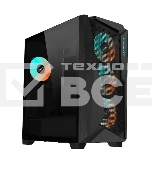 Корпус Gigabyte C301 Glass MidTower, ATX, USB-C x1, USB3.0 x2, Audio I/O, GPU:400mm, Black, TG