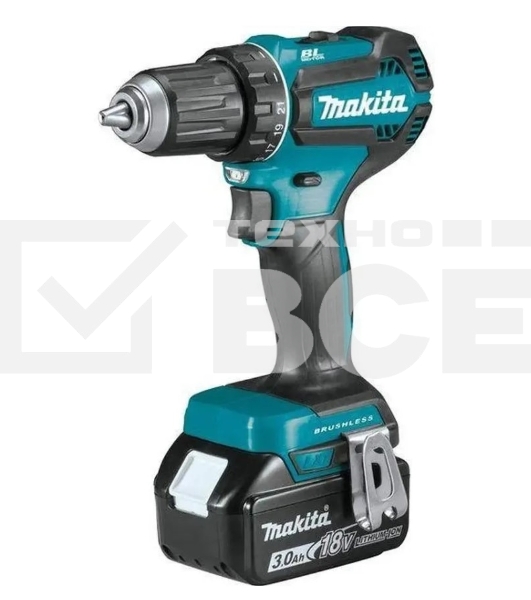 Дрель-шуруповерт Makita DDF485RF, 18 В, 3 Ач, аккумуляторная