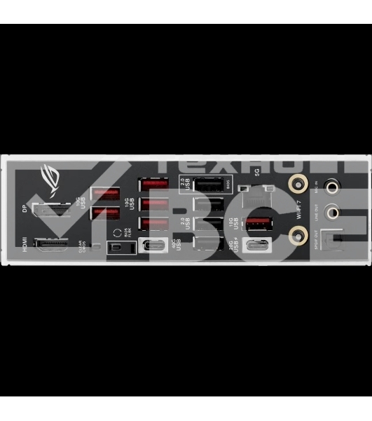 Материнская плата ASUS ROG STRIX B850-E GAMING WIFI, AM5, AMD B850, 4xDDR5, 4xSATA, 5xM.2, 1xPCI-E 5.0 x16, 1xPCI-E 4.0 x16, 1xRealtek 5Gb Ethernet, 1xUSB-C 4, 1xUSB-C 20Gbps, 6xUSB-A 10Gbps, 4xUSB-A 2.0, 3x3.5 мм, 7.1, ATX