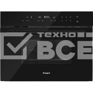 Духовой шкаф компактный встраиваемый с СВЧ Weissgauff OE 446 Black Edition чёрный