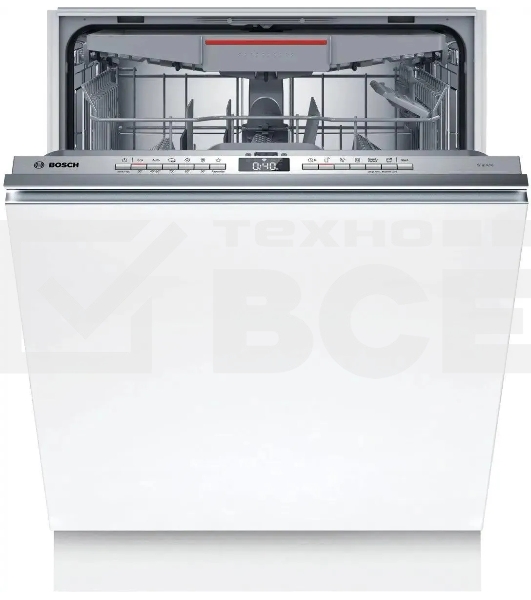 Встраиваемая посудомоечная машина Bosch SMV4HVX00E, серебристый, 59.8 см, 14 компл., 46 дБ, класс D