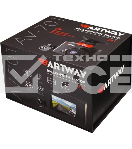 Видеорегистратор Artway AV-701 черный 2160x3840 2160p 170гр. GPS