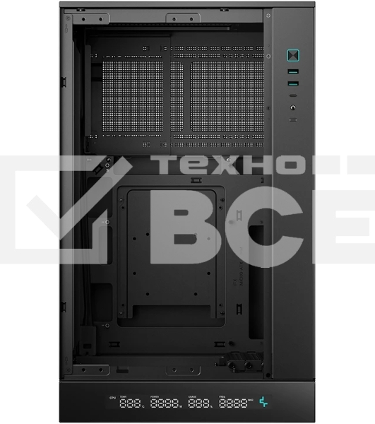 Компьютерный корпус Deepcool CH270 DIGITAL без БП, черный, MICRO ATX/MINI-ITX