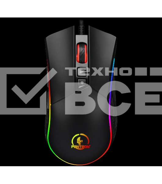 Мышь проводная Jet.A Panteon PS80 черный, 5000 dpi, USB, кнопки - 9